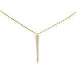 Diamond Pavé Spear Pendant Necklace, 14k