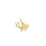 Vintage Fish with Diamonds in 14k