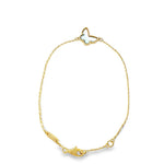 Van Cleef and Arpels Butterfly Alhambra Mother of Pearl Bracelet in 18K
