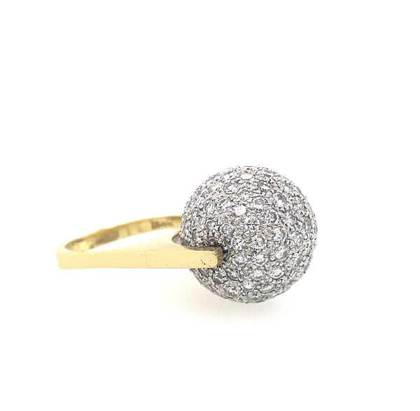 Diamond “Disco” Ball Ring in 18k Circa 1970