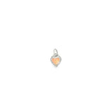 Coral and Diamond Heart in 14k