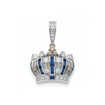 Crown Charm with Diamonds and Sapphires in 18k