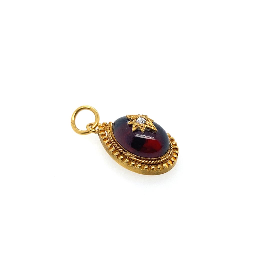 Vintage Garnet and Diamond Pendant