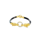 Vintage Horse Bracelet with Diamonds and Horn in 18k