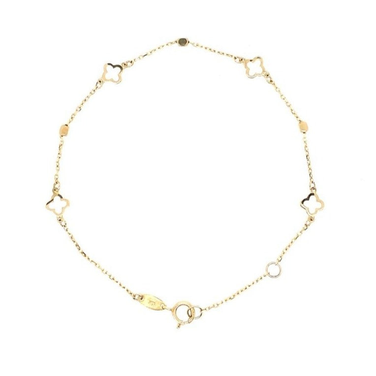 Olivia K Enamel Clover Bracelets in 14k