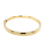 Vintage Oval Hinge Bangle in 14k
