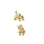 Diamond and Gold LA Earrings in 14K