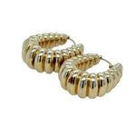 Vintage Scallop Earrings in 14K