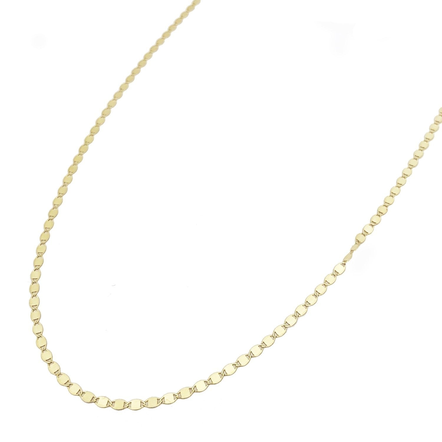 Olivia K Flat Shiny Disc Necklace in 14k