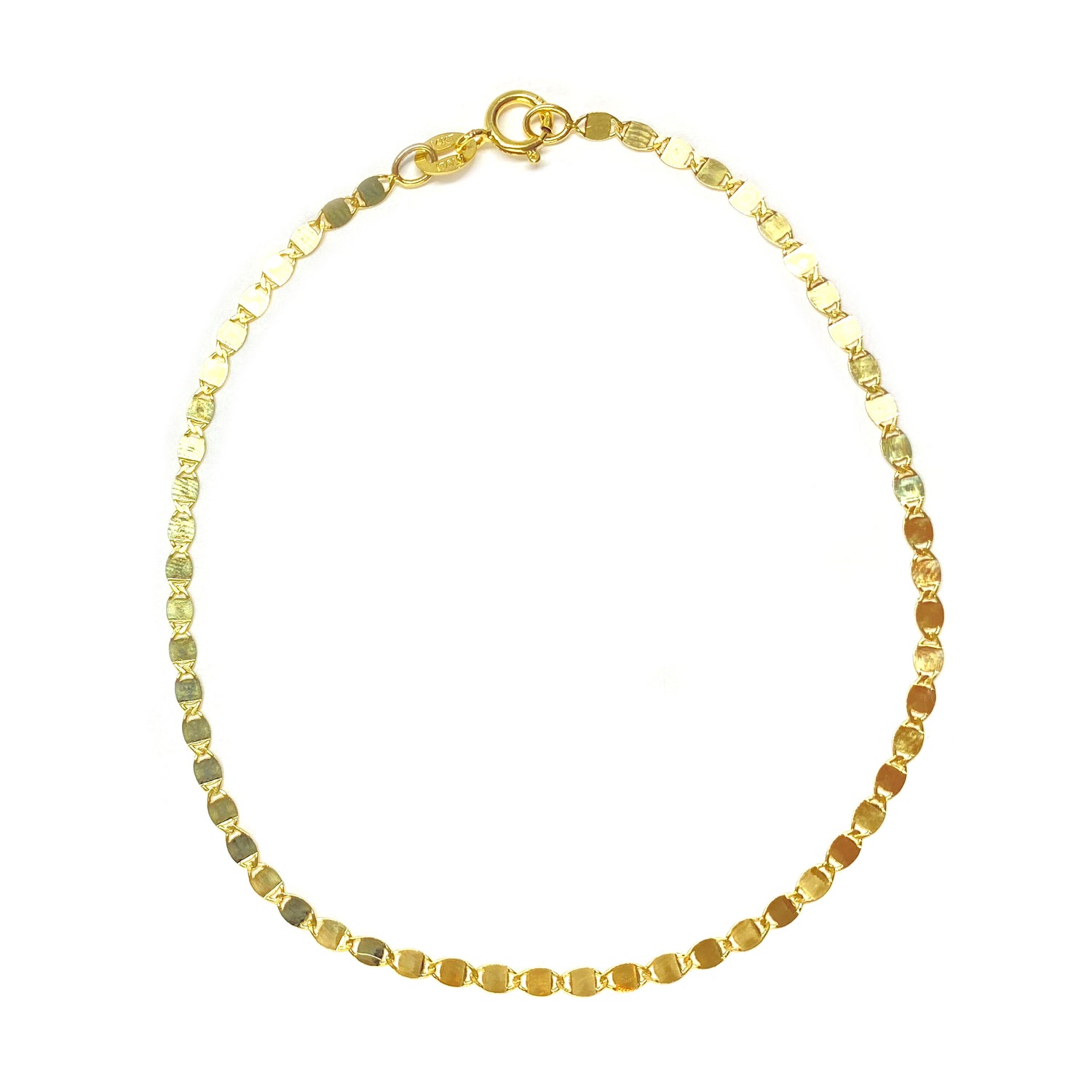 Olivia K Flat Shiny Disc Bracelet in 14k