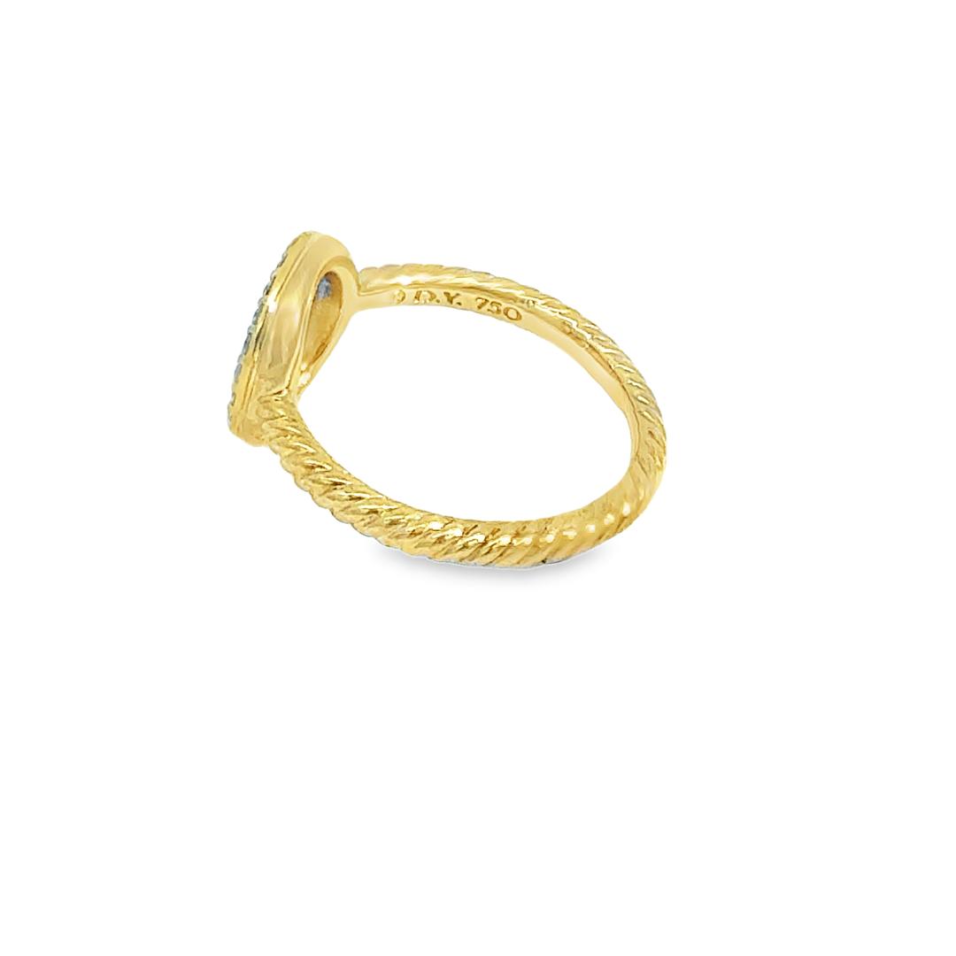 David Yurman Diamond Peace Ring in 18K