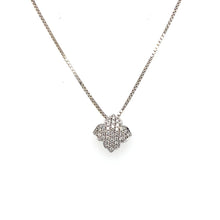 Load image into Gallery viewer, Pave Quatrefoil Diamond Necklace in 18K White Gold
