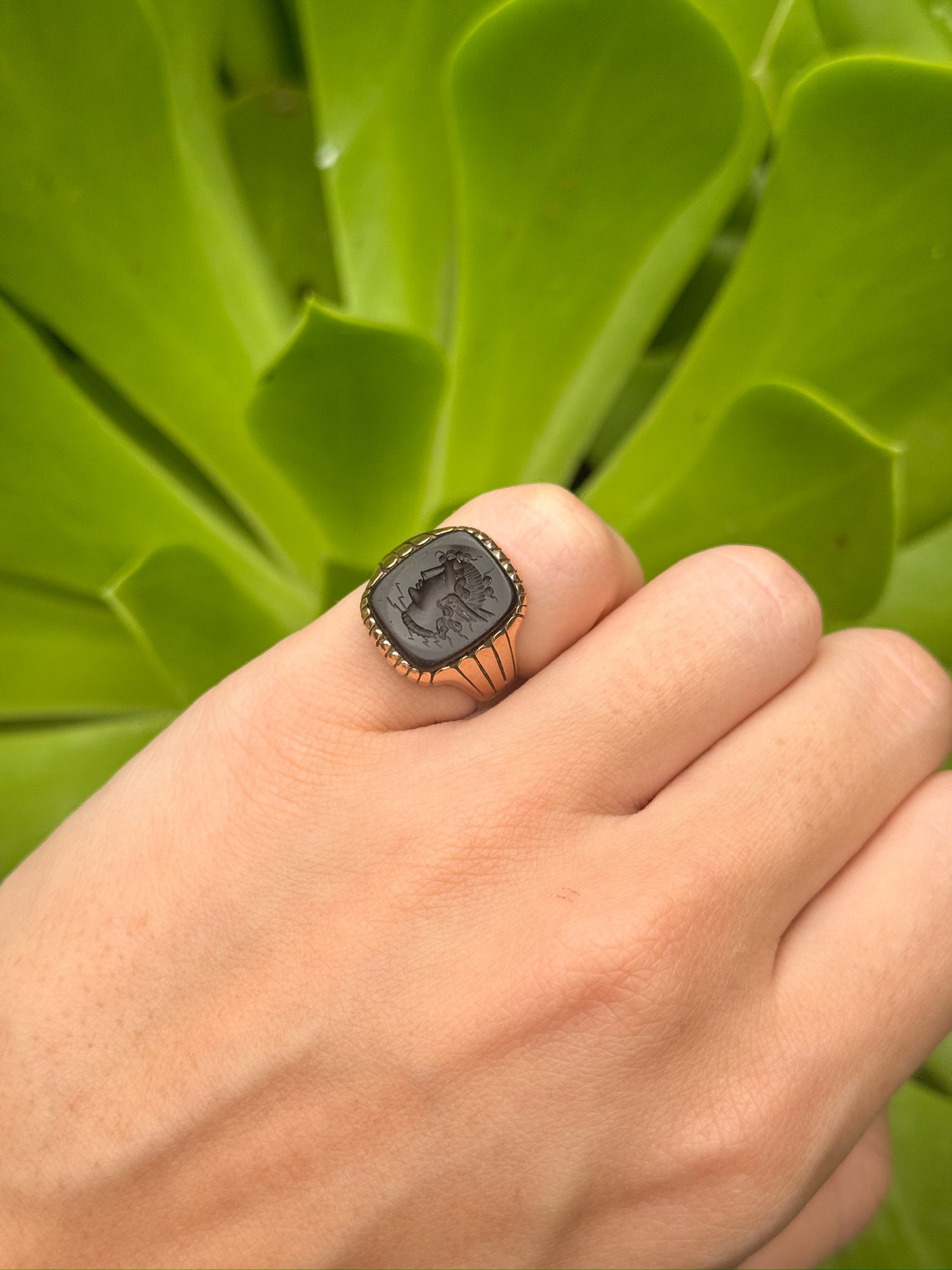 Vintage Intaglio Ring in 14K