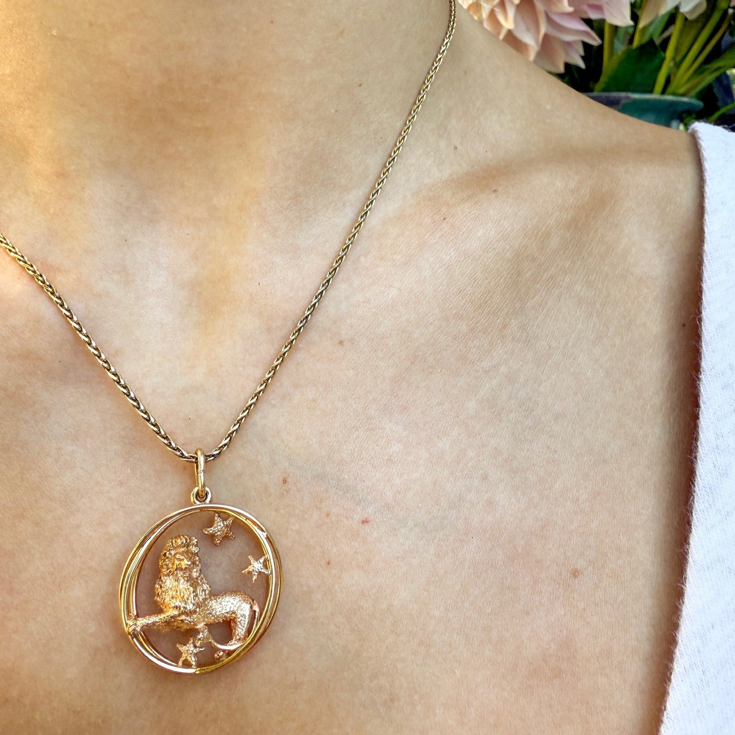 Vintage Leo Ruser Charm in 14K