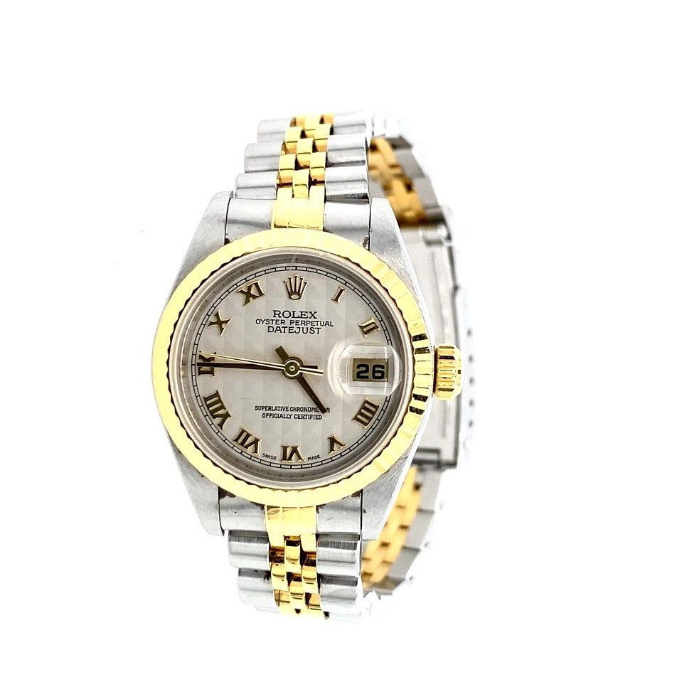 Vintage Rolex Datejust Watch in Steek and 18k
