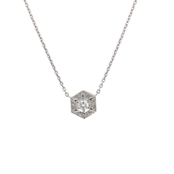 Vintage Diamond Necklace in Platinum