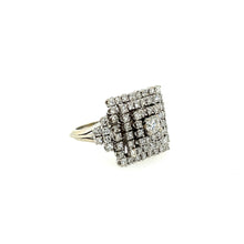 Load image into Gallery viewer, Vintage Diamond Cocktail Ring in 14K White Gold
