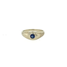 Load image into Gallery viewer, Vintage Sapphire Ring in 14K White Gold
