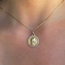 Load image into Gallery viewer, Vintage French Virgin Mary Charm in 18K
