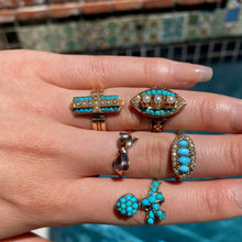 Load image into Gallery viewer, Turquoise and Pearl Ring in 14K
