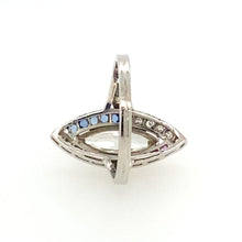 Load image into Gallery viewer, Antique Art Deco Diamond, Ruby &amp; Sapphire Ring in Platinum
