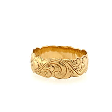 Load image into Gallery viewer, Vintage Flower Engraved Ring in 14K

