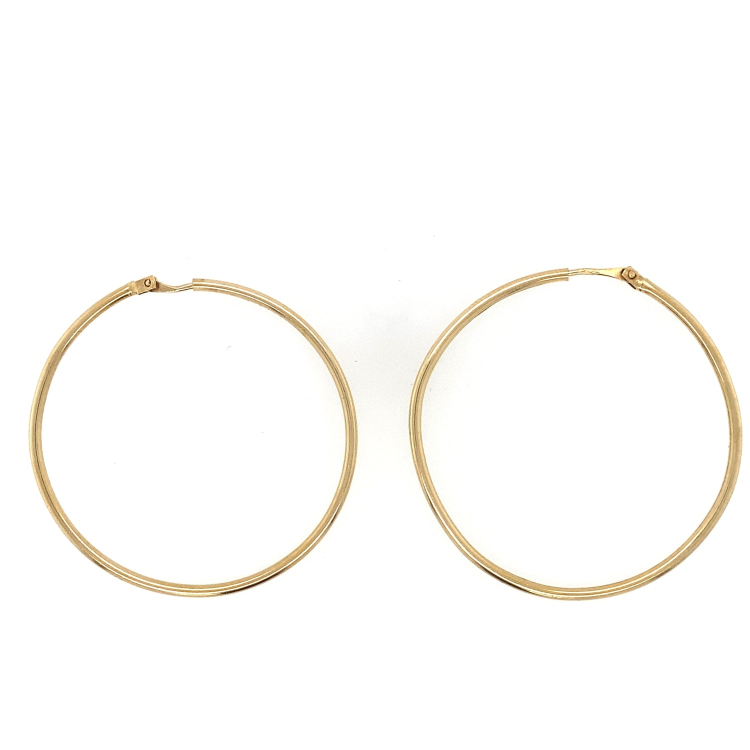 Vintage Thin Hoops in 14K