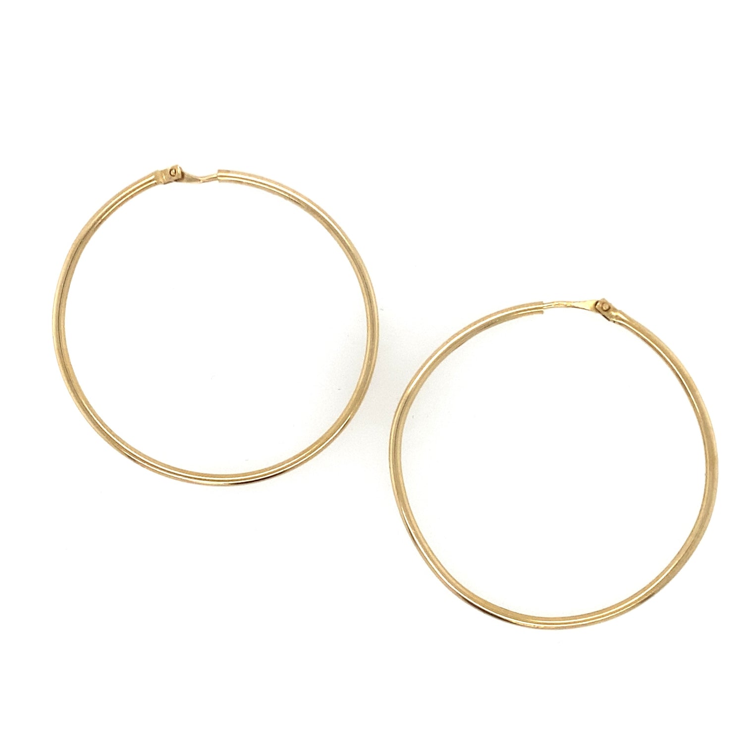 Vintage Thin Hoops in 14K