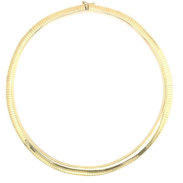 Vintage Gold Omega Necklace in 14k