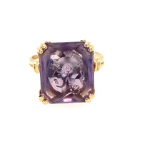 Load image into Gallery viewer, Vintage Amethyst Intaglio in 14K
