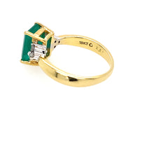 Load image into Gallery viewer, Vintage Emerald Ring in 18K
