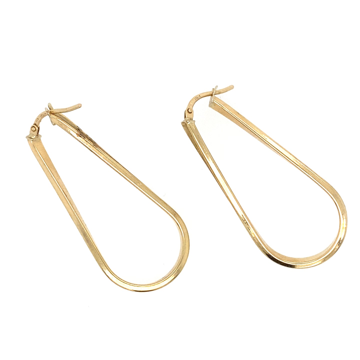 Vintage Elongated Earrings in 14K