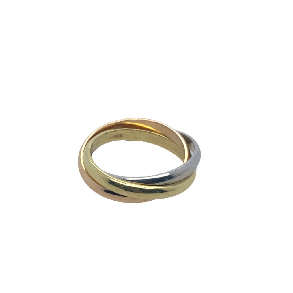 Vintage Trinity Ring in 18K Rose, White and Yellow