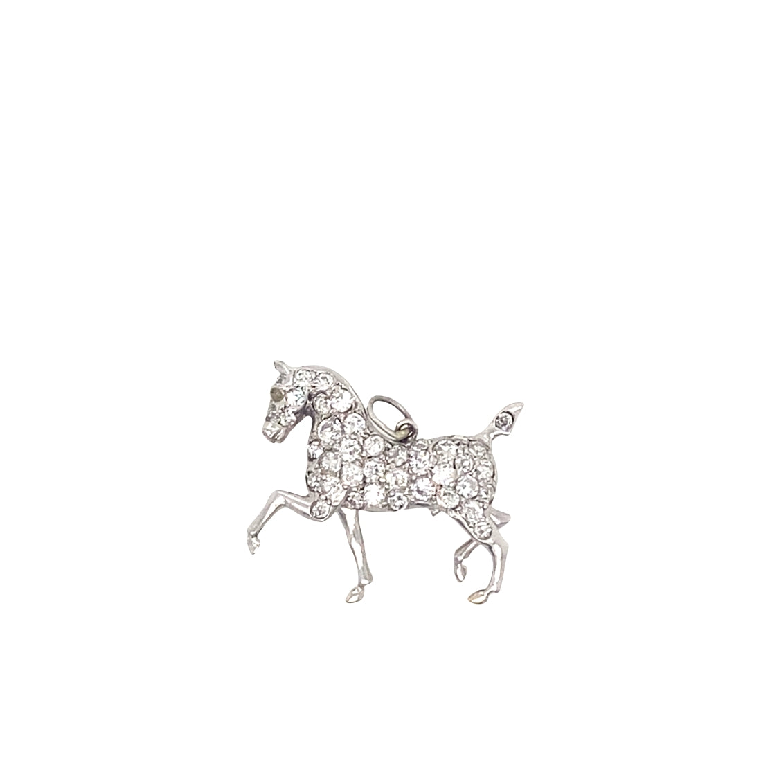 Vintage Diamond Horse Charm in 18K