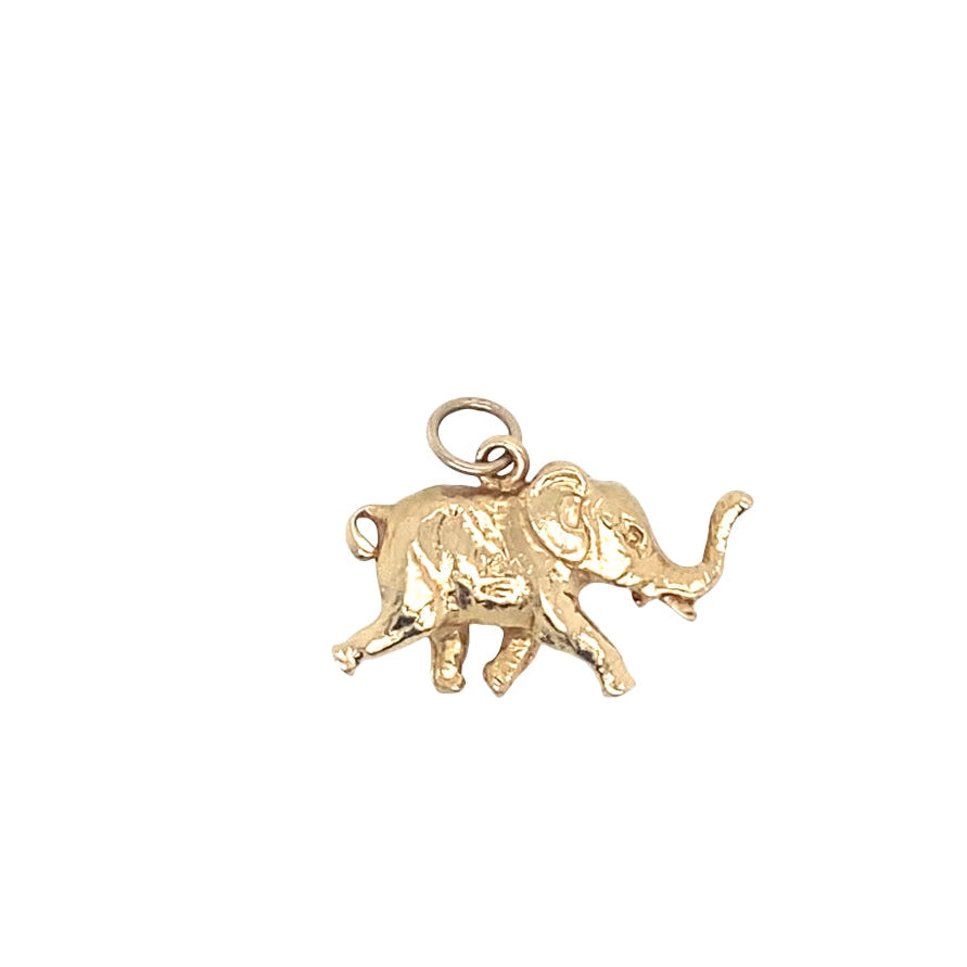 Vintage Elephant Charm in 14K