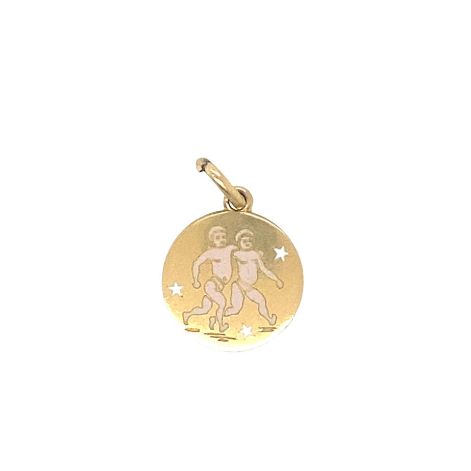 Vintage Zodiac Charm in 14K
