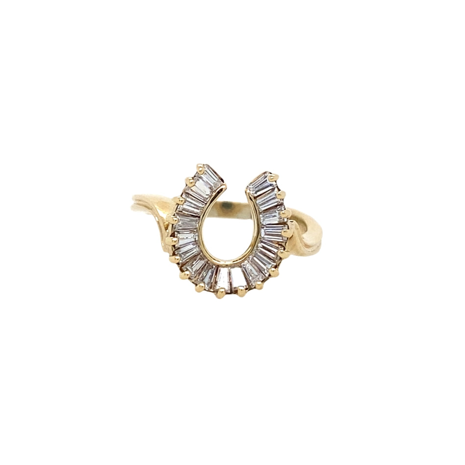 BD Vintage Diamond Horseshoe Ring in 14K