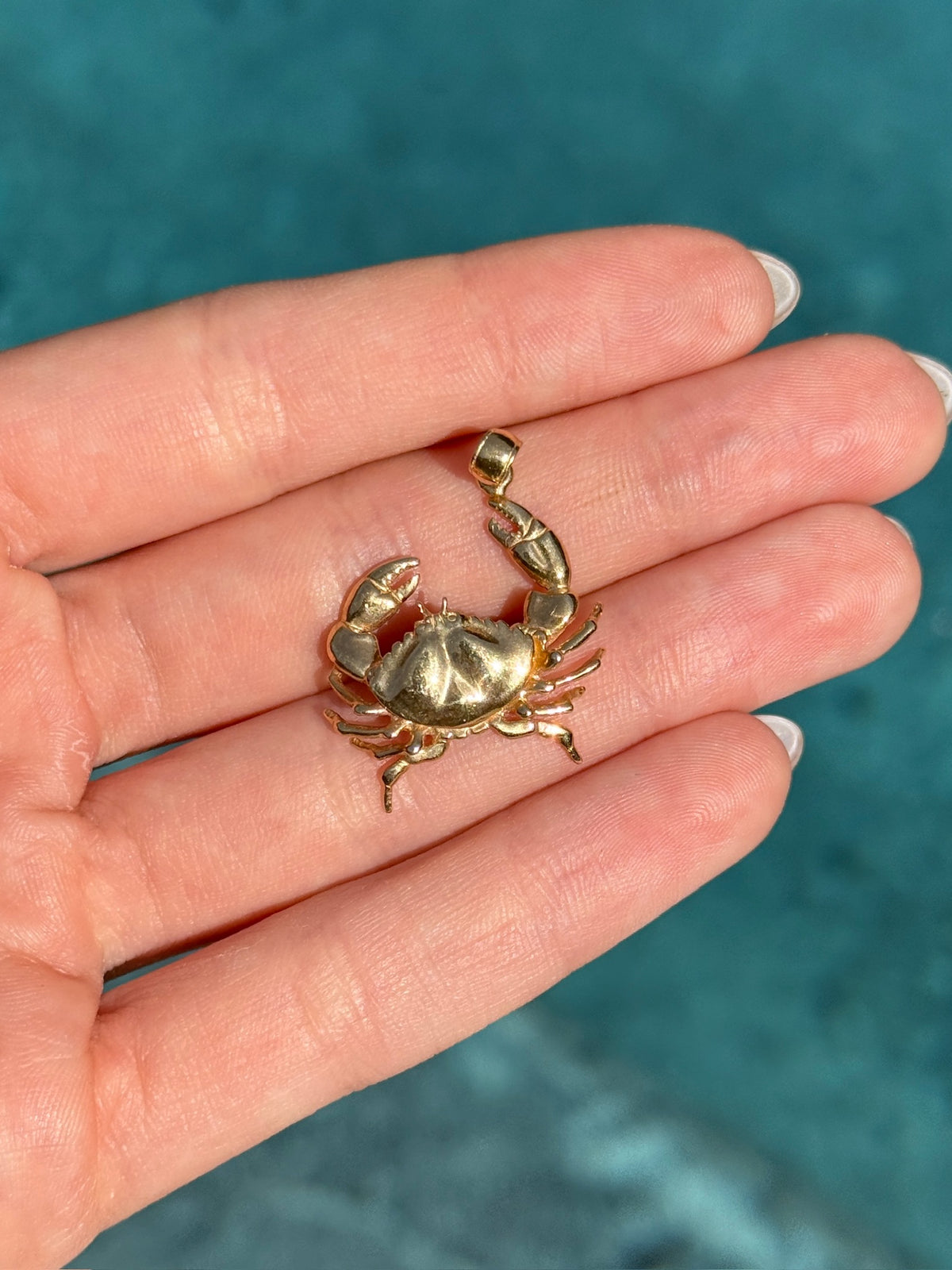 Crab Charm in 14k