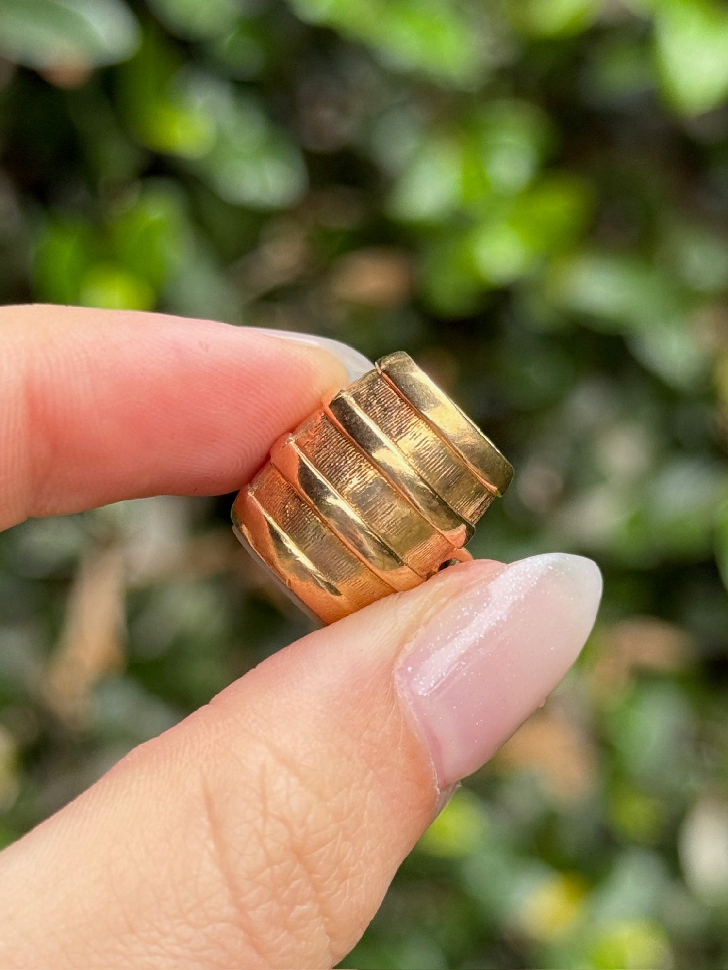 Vintage Barrel Charm in 14K