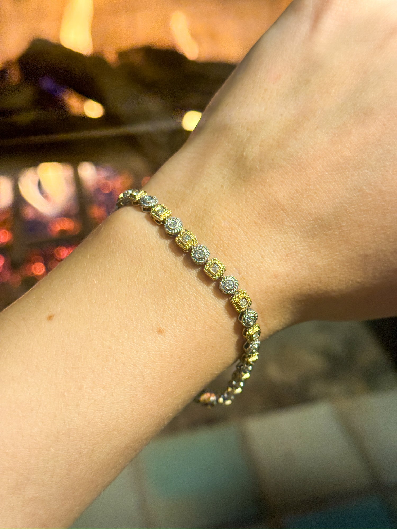 Vintage Diamond Line Bracelet in 18K