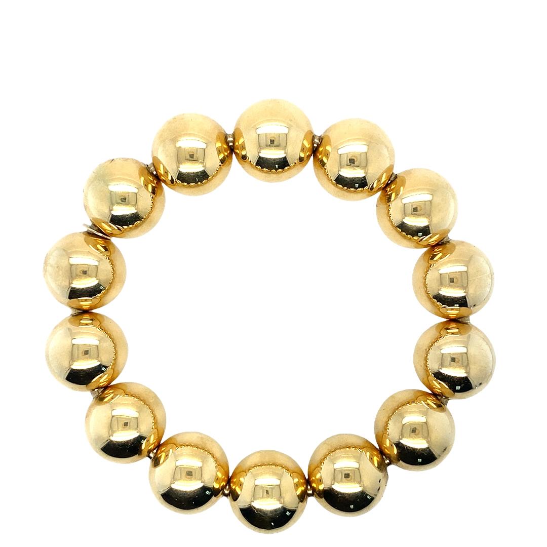 Large Gold Ball Bracelet in 18k