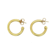 Load image into Gallery viewer, Vintage Gold Hoop Earrings in 14K
