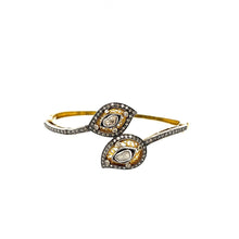 Load image into Gallery viewer, Vintage Indian Diamond Snake Bracelet in Silver &amp; 14K
