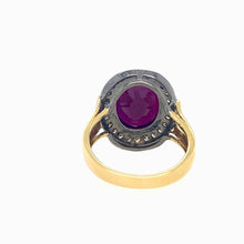 Load image into Gallery viewer, Vintage Ruby and Diamond Ring in 18K
