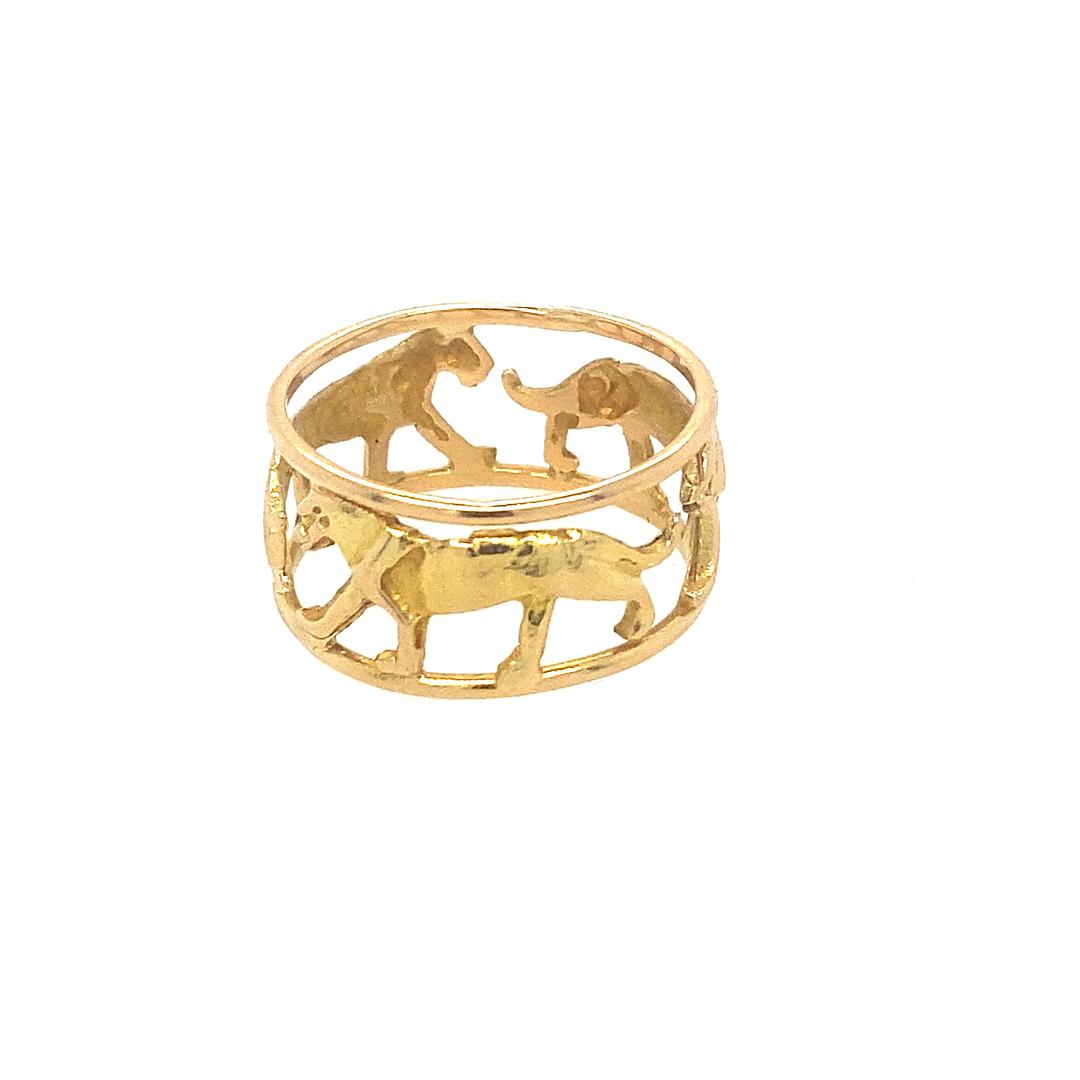 Vintage Panther Ring in 18K