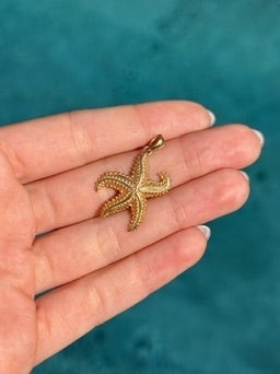 Starfish Charm in 14k