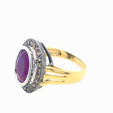 Load image into Gallery viewer, Vintage Ruby and Diamond Ring in 18K
