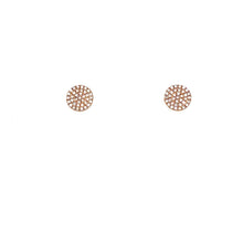 Load image into Gallery viewer, Pave Rose Gold Earrings in 14K
