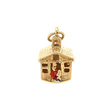Load image into Gallery viewer, Vintage &quot;Proposing Couple&quot; Church Charm in 14k
