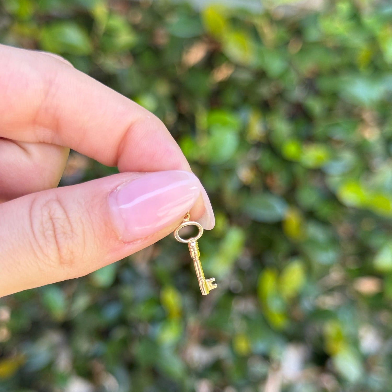 Vintage Key Charm in 14K